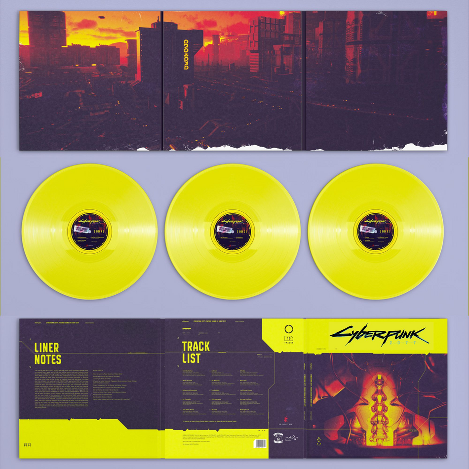 Cyberpunk 2077 Future Sound of Night City yellow vinyl record