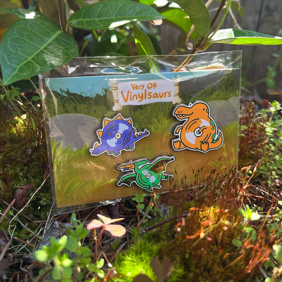 Vinylsaur Enamel Pin Set