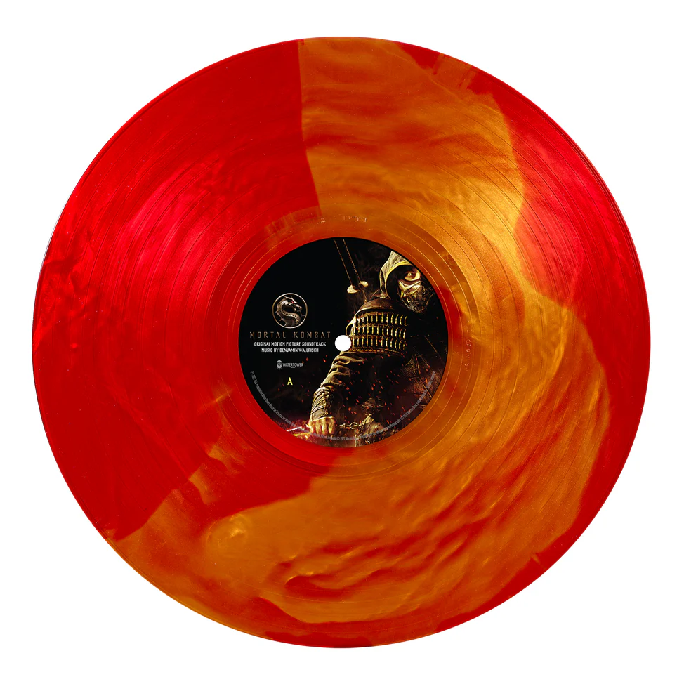 Mortal Kombat Vinyl Record Red and Orange Disc