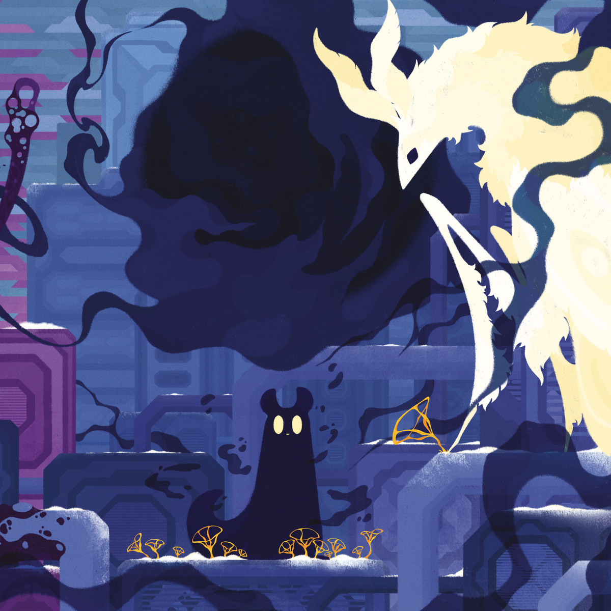 Rain World: The Watcher 2LP Vinyl Record Cover Image