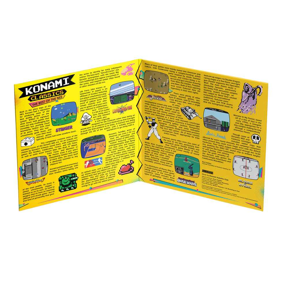 Konami Classics: The Best of the NES Vinyl Record Inside Fold