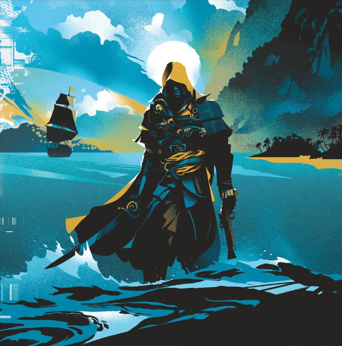Assassin's Creed IV: Black Flag Vinyl Record Cover Art