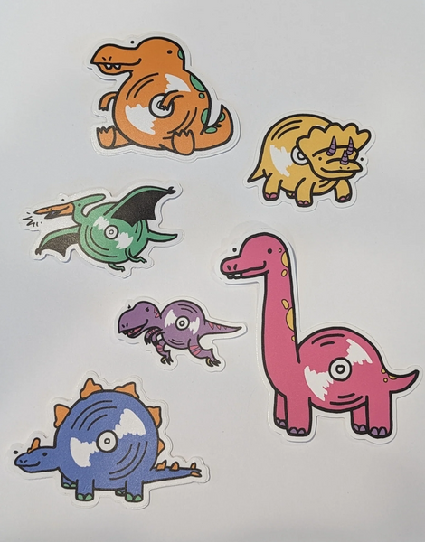 Vinyl-saur - 6 Pack - Sticker