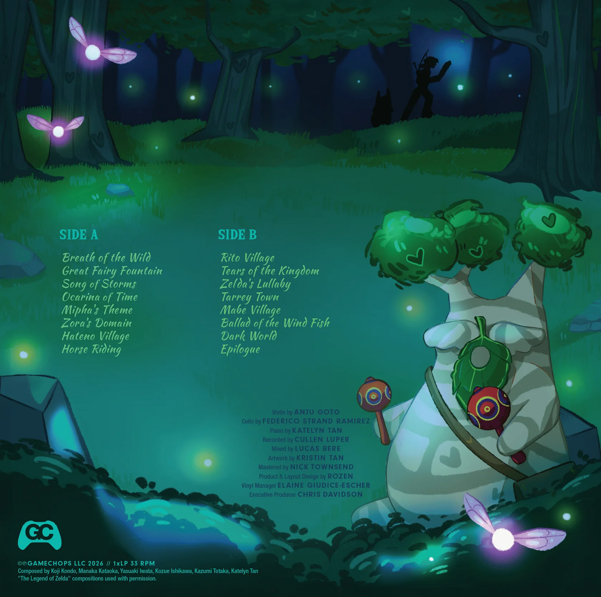 Zelda Classics Vinyl Record Back Cover